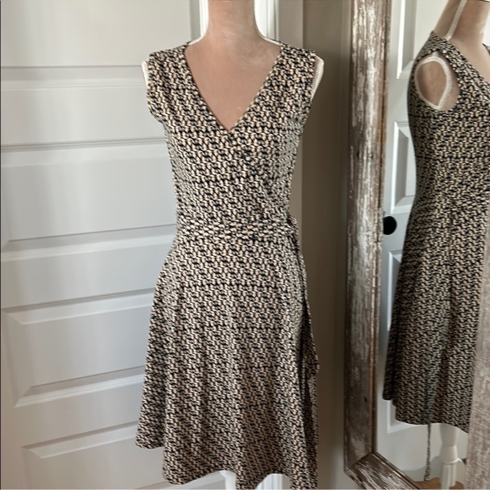 Fit and Flare Faux Wrap Dress Effies Heart mermaid print